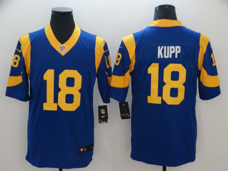 Men Los Angeles Rams #18 Kupp Blue Nike Vapor Untouchable Limited NFL Jersey->boston red sox->MLB Jersey